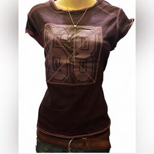 Y2K Vintage Daytrip Goth Layered Tshirt Women’s Medium Grunge 2000s Punk Top